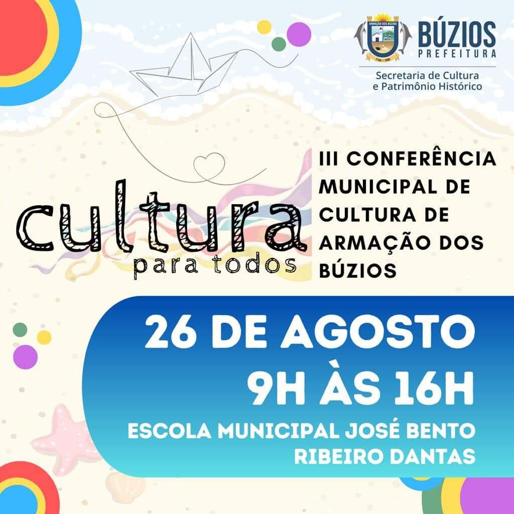 III Conferência Municipal de Cultura acontecerá em 26 de agosto