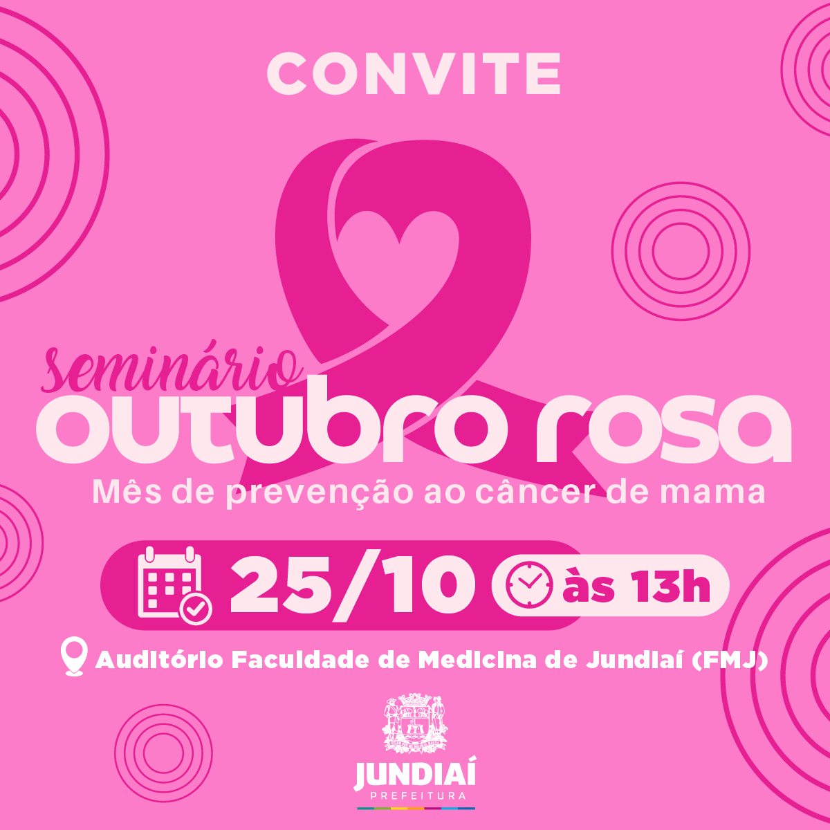 Outubro Rosa terá Seminário na Faculdade de Medicina de Jundiaí