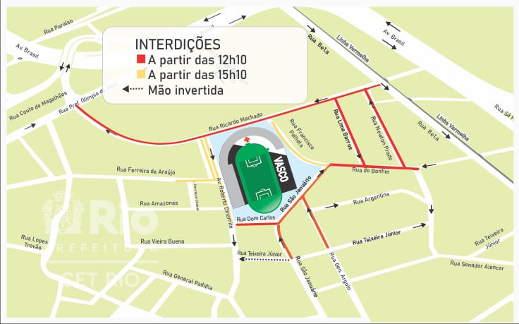 CET-Rio monta operação de trânsito para o jogo entre Vasco e Portuguesa - Prefeitura da Cidade do Rio de Janeiro