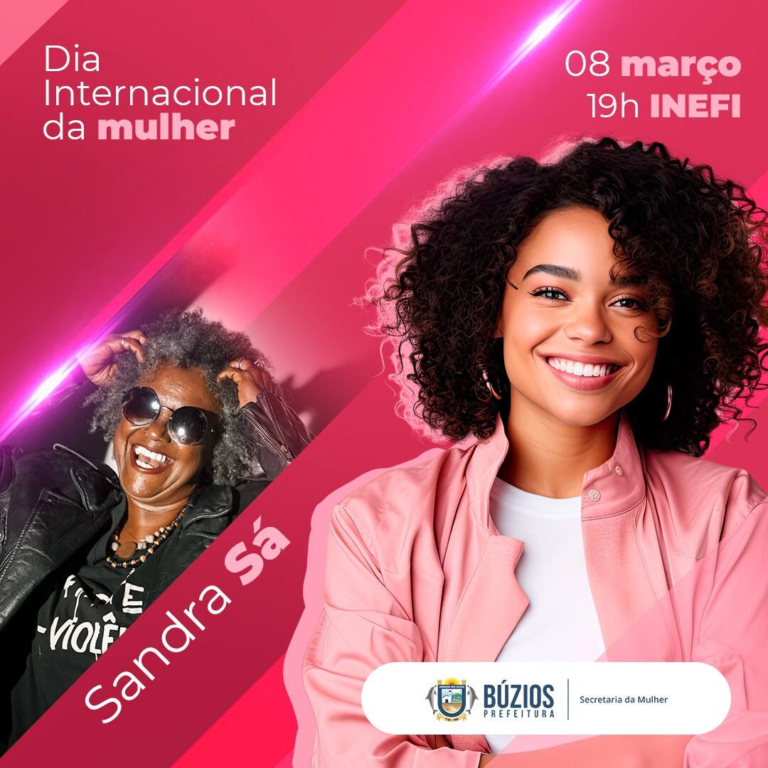 Dia Internacional da Mulher em Búzios terá show de Sandra Sá